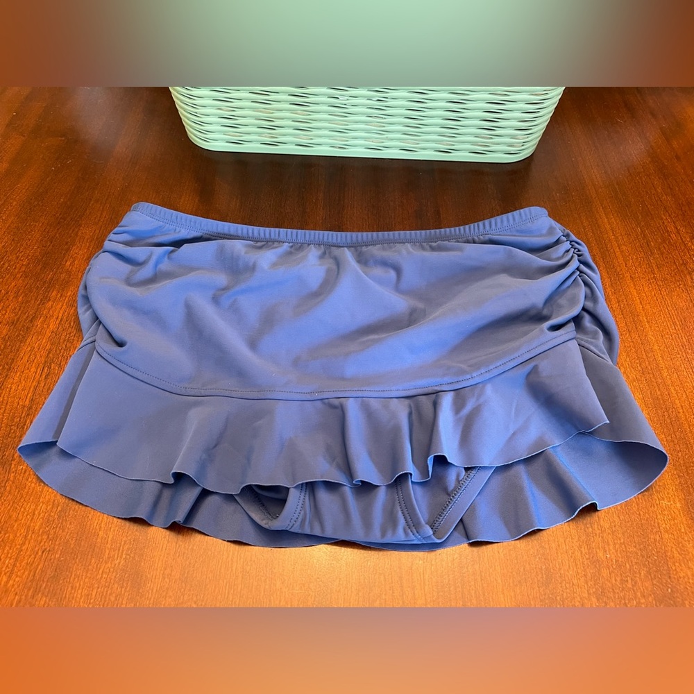 NWT Indigo Sky Academy Missy Ruffle Skirted Bottom Blue Tide